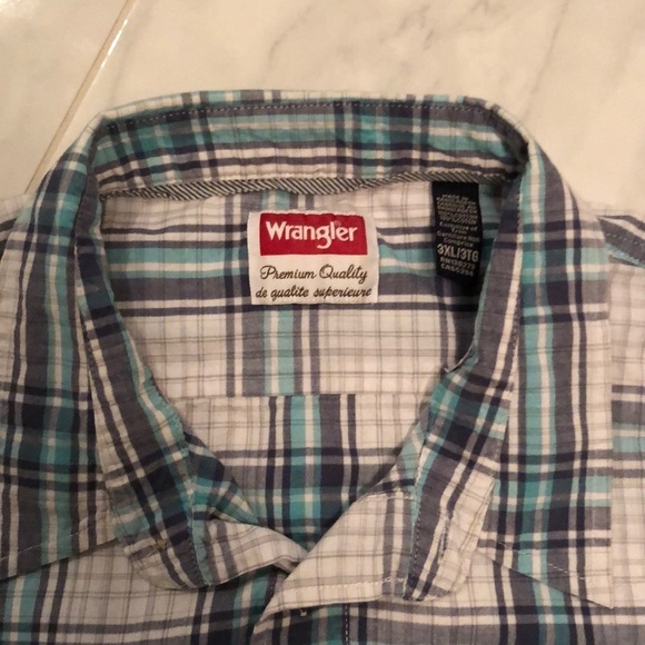 Wrangler men’s button up shirt sleeve shirt - Picture 2 of 2